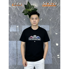 批发实体高品质潮牌时尚印花圆领男士纯棉短袖百搭休闲宽松T恤上衣服
