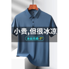 批发冰丝无痕<b class='q'>Polo</b><b class='q'>衫</b><b class='q'>男</b>士短袖夏季商务休闲纯色翻领速干透气免烫上衣