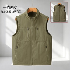 批发跨境双面羊羔绒马甲休闲宽松户外防风无袖立领青少年保暖修身外套