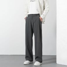 批发春夏秋<b class='q'>冬</b>垂坠感西裤男士加绒西装裤宽松直筒休闲裤三针走线阔腿裤