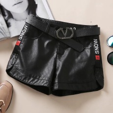 批发不配腰带<b class='q'>时尚</b>皮短裤女2025秋冬新款韩版百搭短裤女外穿皮裤衩靴裤