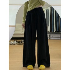 批发黑色<b class='q'>裤</b>子女款秋冬2025新款<b class='q'>韩版</b>百搭直筒<b class='q'>裤</b>宽松慵懒风阔腿牛仔<b class='q'>裤</b>
