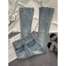 批发超火丰胯微喇牛仔<b class='q'>裤</b>女秋冬2025年新款高腰<b class='q'>修身</b>提臀喇叭<b class='q'>裤</b>