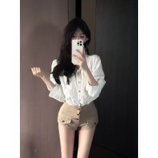 性感辣妹丰胯牛仔短裤女2026年夏季高腰紧身显瘦热裤