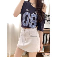 批发2026夏季新款显瘦<b class='q'>百搭</b>防走光辣妹小个子包臀a字半身裙银灰短裙