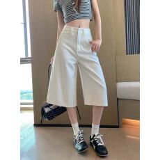 批发美式复古七分阔腿<b class='q'>牛仔裤</b>女2026夏季薄款高腰显瘦宽松直筒六分中裤