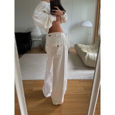 批发美式复古巴黎扣设计竹节牛仔裤男女水洗直筒宽松百搭<b class='q'>长裤</b>ins
