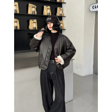 批发短款羽绒服女小个子2025<b class='q'>冬</b>季新款高级感加厚美拉德pu皮衣外套