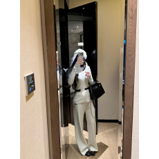 批发洋气减龄针织毛衣女休闲阔腿裤高级感两件套配腰带