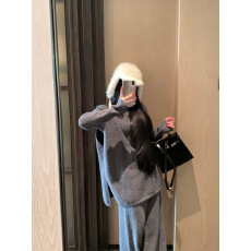 批发灰色慵懒风马甲阔腿裤套装2025新款女早<b class='q'>春</b>气质ootd穿搭一整套