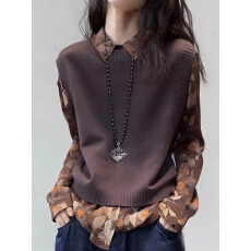 批发欧洲站高端2026年春季新款针织马甲衬衫高级感穿搭上衣欧货女装潮