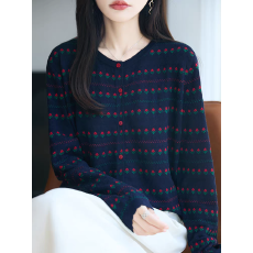 批发早春时尚提花针织开衫外套女2026新款春秋外搭洋气<b class='q'>大码</b><b class='q'>女装</b>上衣