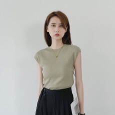 批发薄款小背心夏季<b class='q'>女装</b>外穿时尚气质针织衫法式别致内搭修身显瘦上衣