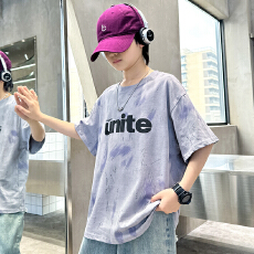 批发扎染设计百搭短袖T恤<b class='q'>女童</b>夏<b class='q'>装</b><b class='q'>韩国</b>童装儿童宽松上衣2025新款夏季t