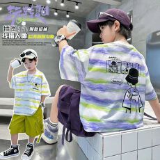 批发条纹设计百搭短袖T恤<b class='q'>女童</b>夏<b class='q'>装</b><b class='q'>韩国</b>童装儿童宽松上衣2025新款夏季t