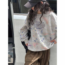 批发儿童装女童<b class='q'>卫衣</b>长袖秋冬装2025年新款帅气中大童女孩百搭加绒上衣