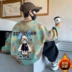 批发男童<b class='q'>卫衣</b>春秋款2025新款<b class='q'>儿童</b>秋装中大童炸街韩版上衣帅洋气休闲潮