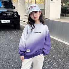 批发女童卫衣春秋款2025新款儿童扎染上衣炸街秋装大童初中生时髦衣服