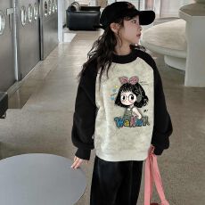 批发女<b class='q'>童装</b>洋气秋冬款秋季潮2025卫衣新款秋装套头<b class='q'>中大</b>童上衣<b class='q'>女</b><b class='q'>童</b>