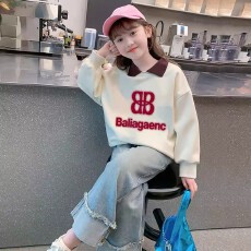 批发女童卫衣春秋装2025新款洋气中大童时尚华棉小女孩秋季长袖上衣