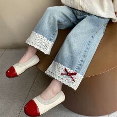 批发<b class='q'>女童</b><b class='q'>牛仔</b><b class='q'>裤</b>春秋新款儿童洋气时髦韩版阔腿裤宝宝直筒宽松外穿<b class='q'>长裤</b>