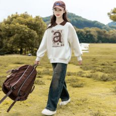 批发<b class='q'>女</b><b class='q'>童</b><b class='q'>卫衣</b>春秋装2025新款洋气中大童时尚华棉小女孩秋季长袖上衣
