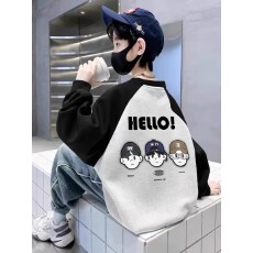 批发<b class='q'>男童</b>秋<b class='q'>季</b><b class='q'>卫衣</b>2025新款春秋装中大童儿童男孩秋款上衣酷帅气时髦潮