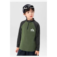 批发儿童德绒打底衫秋冬2025新款<b class='q'>男童</b>休闲<b class='q'>半</b>高领拉链保暖中大童上衣