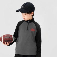 批发儿童德绒打底衫秋冬2025新款<b class='q'>男童</b>休闲<b class='q'>半</b>高领拉链保暖中大童上衣