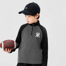 批发儿童德绒打底衫秋冬2025新款<b class='q'>男童</b>休闲<b class='q'>半</b>高领拉链保暖中大童上衣