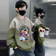 批发<b class='q'>男</b><b class='q'>童</b><b class='q'>卫</b>衣<b class='q'>长袖</b>秋冬装2025新款洋气中大童春秋上衣<b class='q'>男</b>孩儿<b class='q'>童装</b>