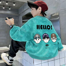 批发儿童装男童秋装卫衣2025春秋新款中大童男孩秋冬季扎染长袖上衣潮