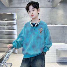 批发男童<b class='q'>卫衣</b>秋冬款2025新款<b class='q'>儿童</b>圆领上衣炸街秋装大童初中生时髦衣服