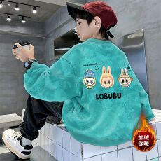 儿童装男童秋装卫衣2025春秋新款中大童男孩秋冬季扎染长袖上衣潮