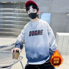 男童卫衣春秋款打底衫2025新款洋气中大儿童时髦渐变色秋装上衣潮