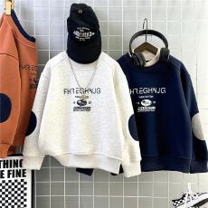 批发儿童装炸街男童秋冬款秋季潮加绒<b class='q'>卫衣</b>新款套头中大童男孩保暖上衣
