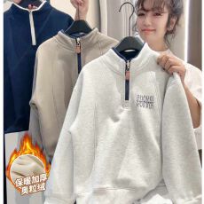 批发加绒加厚奥粒绒卫衣男女童2025新款秋冬保暖套头中大童潮酷上衣