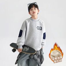 批发男童卫衣春秋款2025新款儿童秋冬装中大童男孩渐变炸街加绒上衣潮