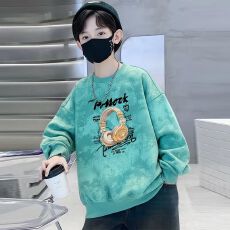 批发<b class='q'>男童</b>帅气<b class='q'>加</b>绒<b class='q'>卫衣</b>秋冬2025新款炸街潮春秋装中大童男孩上衣儿童装