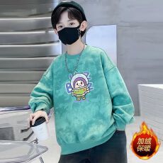 批发<b class='q'>男童</b>帅气<b class='q'>加</b>绒<b class='q'>卫衣</b>秋冬2025新款炸街潮春秋装中大童男孩上衣儿童装