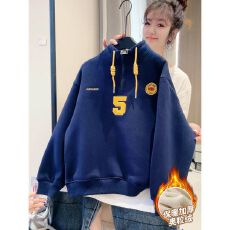 加绒加厚奥粒绒卫衣男女童2025新款秋冬保暖套头中大童潮酷上衣