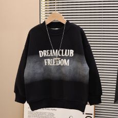 童装男童加绒卫衣2025新款中大儿童加厚保暖上衣宽松秋冬装帅气潮