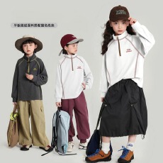 批发<b class='q'>儿童</b>德绒打底衫秋冬2025新款女童l拉链半高领酷甜保暖中大童上衣