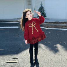 批发拜年服<b class='q'>女</b>童<b class='q'>新</b>年<b class='q'>连衣裙</b>冬装儿童加绒<b class='q'>卫衣</b>红色裙子<b class='q'>女</b>孩冬季过年战袍