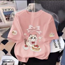 批发<b class='q'>女童</b>纯<b class='q'>棉</b>短袖T恤2026新款夏季印花女孩可爱上衣t恤宝宝中大童装