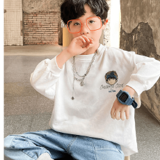 批发纯棉<b class='q'>男</b><b class='q'>童</b><b class='q'>长</b>袖<b class='q'>T</b>恤秋季儿童韩版宽松<b class='q'>童装</b>上衣卡通帅气中大童打底衫
