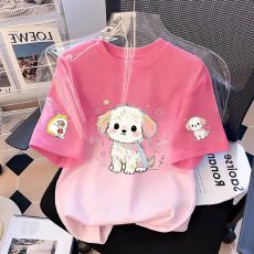 女童纯棉短袖t恤扎染新款夏季可爱女孩爆款中大童百搭上衣儿童装