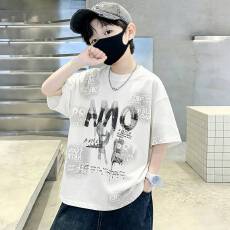 童装男童夏装短袖t恤扎染帅气新款夏季半袖上衣时尚宽松中大童潮