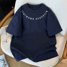 中大童美式潮牌小众设计感字母印花纯棉短袖潮男女童T恤夏季上衣
