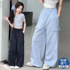 批发新款阔腿工装裤夏天2026新款美式小个子直筒冰丝运动登山裤子潮流